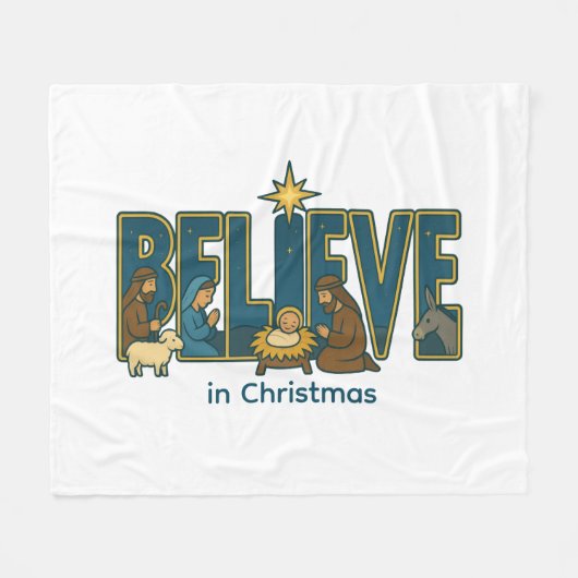 Believe nativity fleecedecke (Vorderseite (Horizontal))