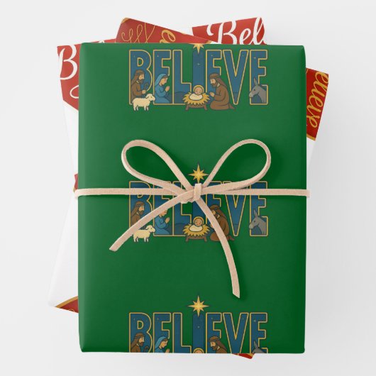 Believe nativity  geschenkpapier set (Beispiel)