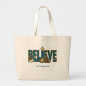Believe Nativity Jumbo Stoffbeutel (Vorne)