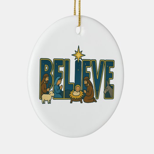 Believe nativity Ornament (Rechts)