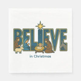 Believe nativity  serviette