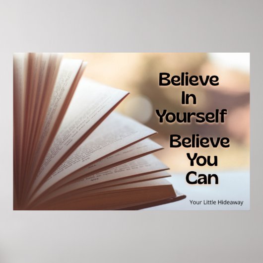 "Believe" Positive Quotation "Wall art & Poster" Poster (Vorne)