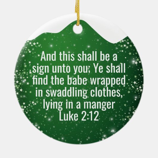 Believe, religious Christmas Nativity Scene ⛪️ 🎄 Keramik Ornament (Hinten)