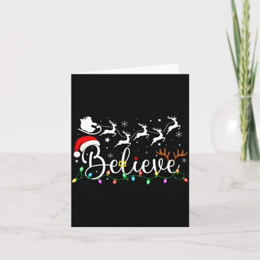 Believe Santa Claus Believe Christmas Matching Paj Karte (Vorderseite)