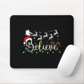 Believe Santa Claus Believe Christmas Matching Paj Mousepad (Mit Mouse)