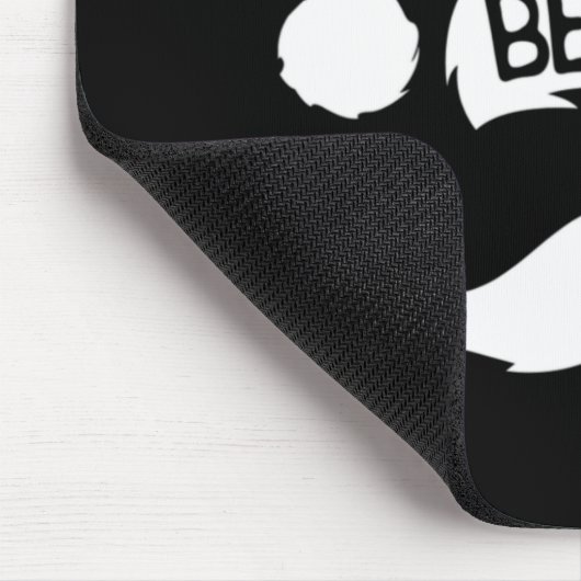 Believe Santa Hat Mustache Funny Family Christmas Mousepad (Ecke)