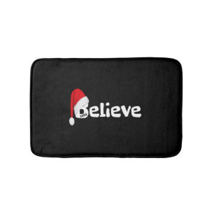 Believe Shirt Christmas Party Badematte