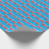 BELIEVE Text mit Schneeflocken auf Aqua Geschenkpapier (Ecke)
