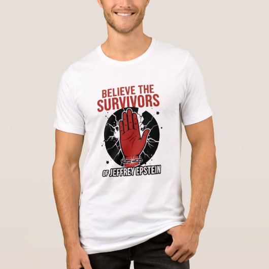 Believe the Survivors of Jeffrey Epstein Tri-Blend Shirt (Vorderseite)