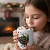 Believe Train Christmas Holiday Train Gift Lovers Kaffeetasse