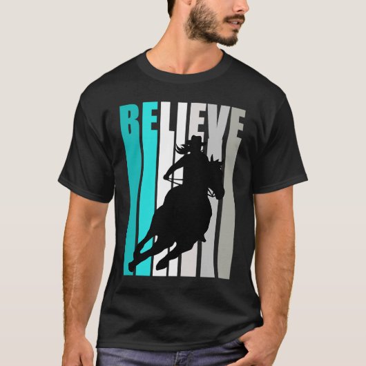 Believe Turquoise Cowgirl Southern Girls Western H T-Shirt (Vorderseite)