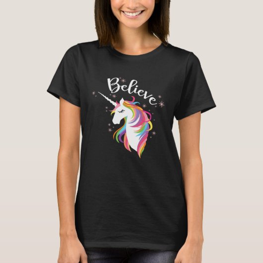 Believe Unicorn Rainbow is  for Legendary Creature T-Shirt (Vorderseite)