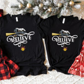 BELIEVE Weihnachts-Express-Zug Matching Family Dk T-Shirt