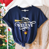 BELIEVE Weihnachts-Express-Zug Matching Family Dk T-Shirt