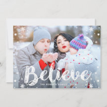 BELIEVE Wird Christmas Holiday Greecard