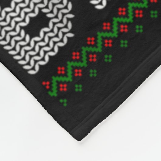 Believe Xmas Funny Santa Riding Shark Ugly Christm Fleecedecke (Ecke)