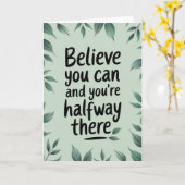 "Believe You Can" Motivational Quote Card Karte (Gelbe Blume)
