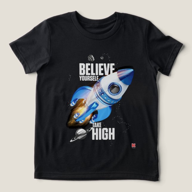 Believe Yourself Take High Tri-Blend Shirt (Design Vorderseite)