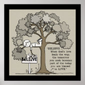 BELIEVE zum LIVE-Platz mit schwarzer Grenze Poster (Vorne)