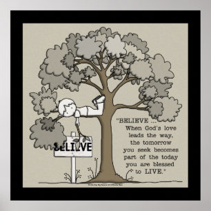 BELIEVE zum LIVE-Platz mit schwarzer Grenze Poster