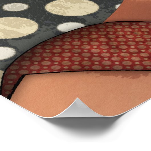 Belinda Beehive Retro Chic Poster (Ecke)