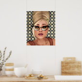 Belinda Beehive Retro Chic Poster (Küche)