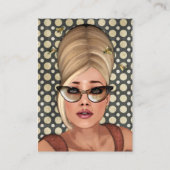 Belinda Beehive Retro Chic Visitenkarten Visitenkarte (Vorderseite)