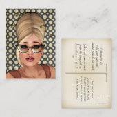 Belinda Beehive Retro Chic Visitenkarten Visitenkarte (Vorne/Hinten)