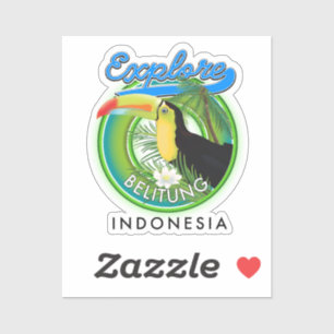 Belitung Indonesien Reise Logo Aufkleber