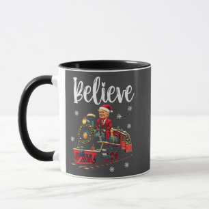Belive Trump reiten eine Bahn Weihnachtsfeier Schü Tasse