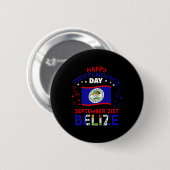 Belize 43. Unabhängigkeitstag Belize Belize Pride Button (Vorne & Hinten)