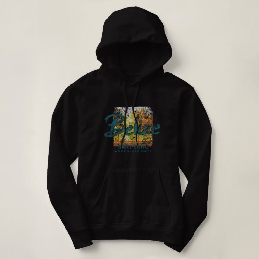 Belize Ambergris Caye San Pedro Vintag Hoodie (Design vorne)