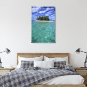 Belize, Barrier Reef, Insel oder Cay ohne Namen. Leinwanddruck (Insitu (Schlafzimmer))