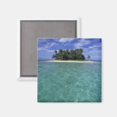 Belize, Barrier Reef, Insel oder Cay ohne Namen. Magnet (Vorderseite/Rückseite)