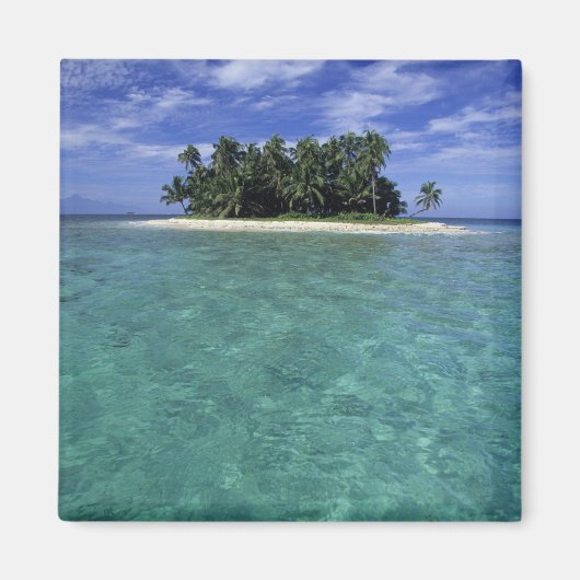 Belize, Barrier Reef, Insel oder Cay ohne Namen. Magnet (Vorne)