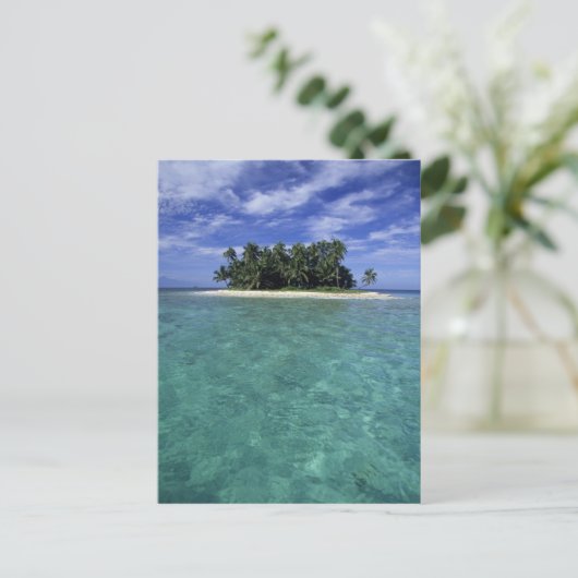 Belize, Barrier Reef, Insel oder Cay ohne Namen. Postkarte (Stehend Vorderseite)