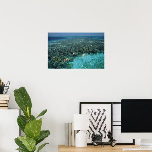 Belize, Barrier Reef, Lighthouse Reef, Blau Poster (Heimbüro)