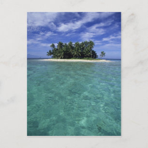 Belize, Barrier Reef, unbenannte Insel oder Cay. Postkarte