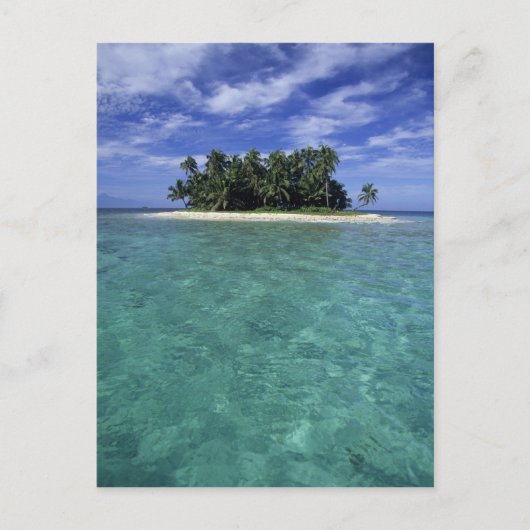 Belize, Barrier Reef, unbenannte Insel oder Cay. Postkarte (Vorderseite)