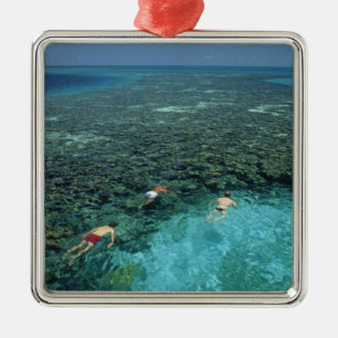 Belize, Barrier-Riff, Lighthouse Reef, Blau Silbernes Ornament