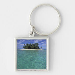 Belize, Barrier-Riff, Unbenannte Insel oder Cay. Schlüsselanhänger