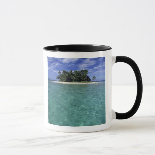 Belize, Barrier-Riff, Unbenannte Insel oder Cay. Tasse (Rechts)