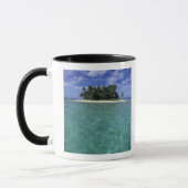 Belize, Barrier-Riff, Unbenannte Insel oder Cay. Tasse (Links)