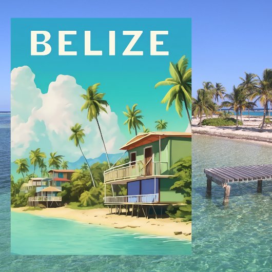 Belize Beach House Travel Postkarte