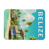 Belize Beach House Travel Souvenir Magnet (Horizontal)
