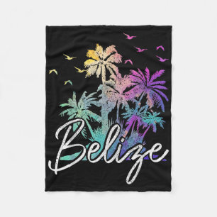Belize Beach Vintag Palm Tree Urlaub Fleecedecke