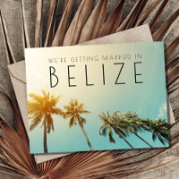 Belize Beach Wedding Save the Date