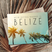 Belize Beach Wedding Save the Date Ankündigungspostkarte