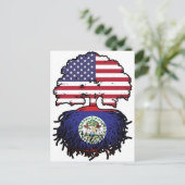 Belize Belizean American USA Tree Roots Flag Postkarte (Stehend Vorderseite)