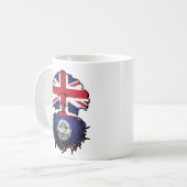 Belize Belizean British UK Tree Roots Flag Kaffeetasse (Vorderseite Links)